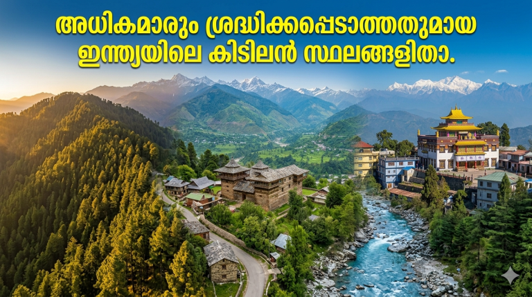 അധികമാരും ശ്രദ്ധിക്കപ്പെടാത്ത ഇന്ത്യയിലെ മനോഹരമായ സ്ഥലങ്ങളിതാ !